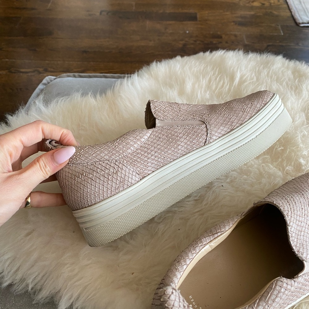 Marc Fisher Platform Slides - Light Pink Snakeskin